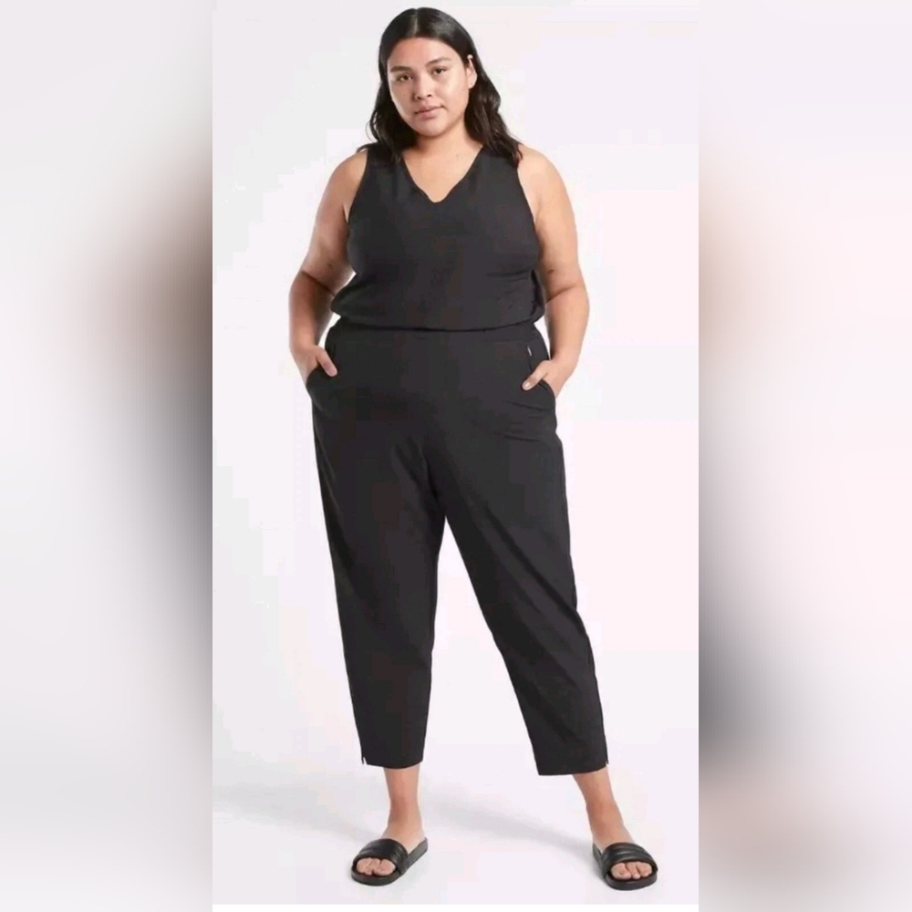 NWT Athleta‎ Brooklyn Jumpsuit Black Size 24 Athleisure Casual